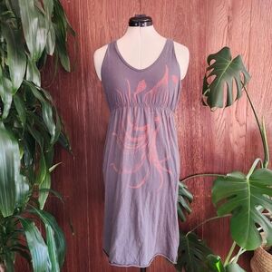 Supermaggie Gray Squid Printed Cotton Tank Mini Dress Size Medium
